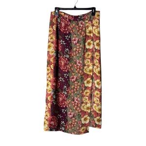 Womens Cottagecore Floral Maxi Skirt Small‎ Patchwork Pastel Beachy Fairycore